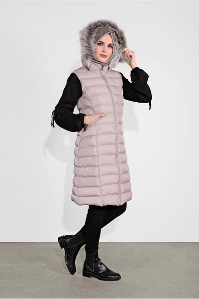 TRENDTESETTÜR 0007 Model Hooded Puffer Vest
