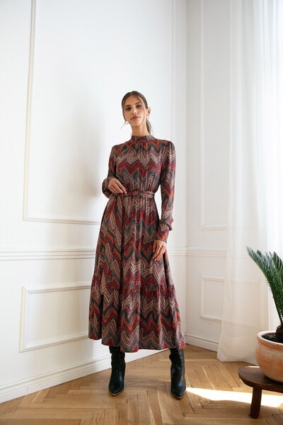 Stylove O rochie maxi feminina cu volan