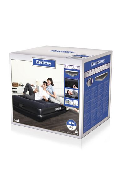 BESTWAY Tritech Airbed Queen Built-In Ac Pump 2.03M X 1.52M X 46Cm 26-67403