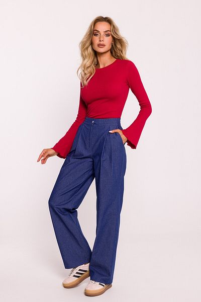 Made of Emotion Pantaloni cu talie elastică și picioare largi