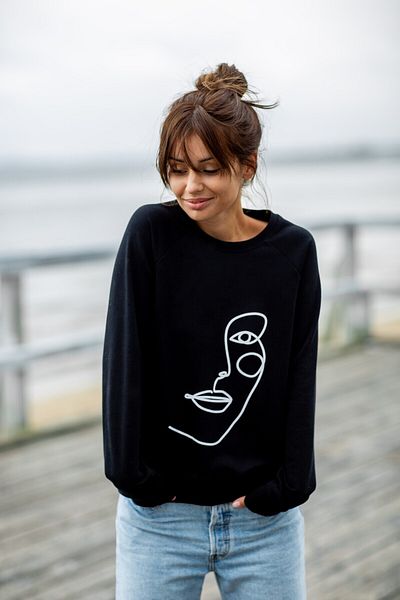 BEWEAR Hanorac elegant cu imprimeu