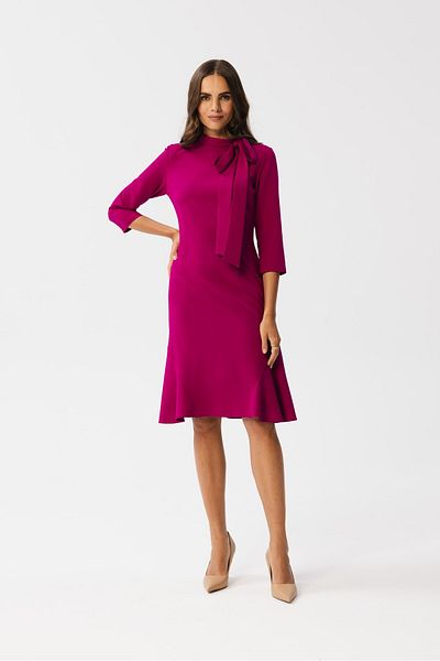 Stylove Dress with a tie at the neck