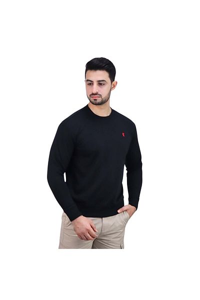 Giordano Men’s Cotton Polyester French Terry Crew Neck Sweatshirt