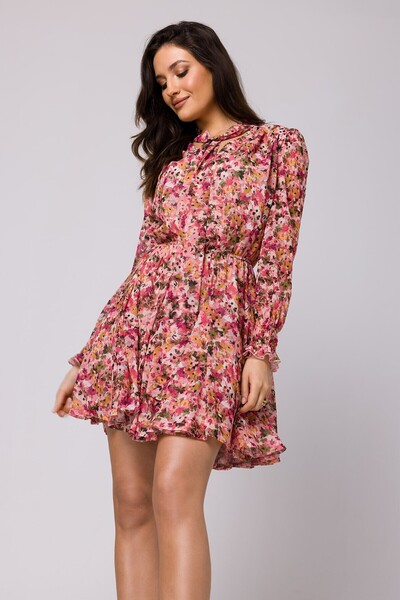 Makover Mini chiffon dress with floral print