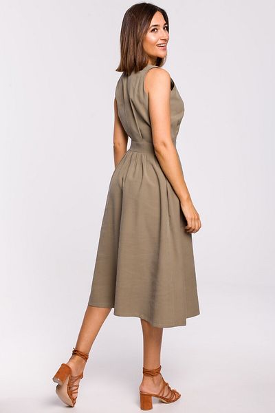 Stylove Sleeveless dress with a flared bottom