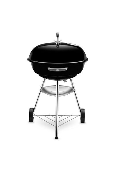 WEBER Compact Weatherproof Barbecue Charcoal Kettle Grill with Lid Holder Hook