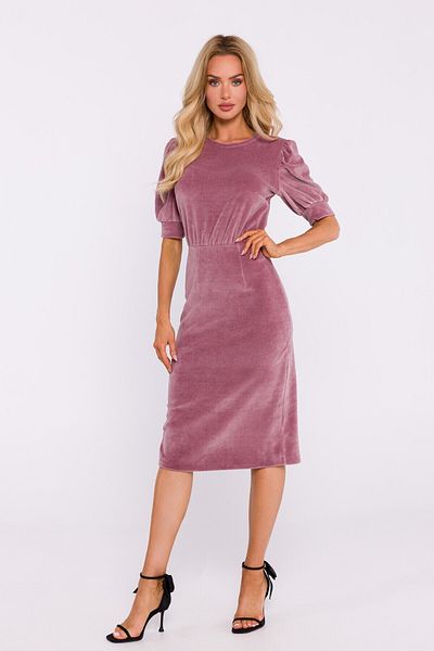 Made of Emotion Velour dress with short sleeves