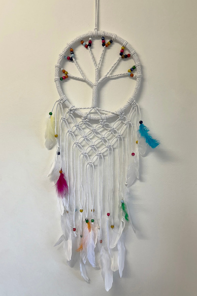 Makraart Tasarım El Yapımı Düş Kapanı Makrome Düşkapanı Kapı Süsü Duvar Dekor...