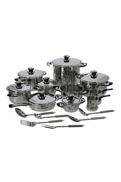 Parfait 24-Piece Stainless Steel Non-Stick Cookware Set with Lids
