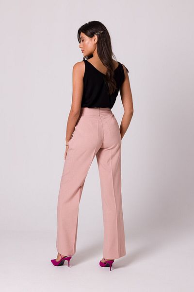 BEWEAR Wide-leg trousers with a crease and decorative buttons