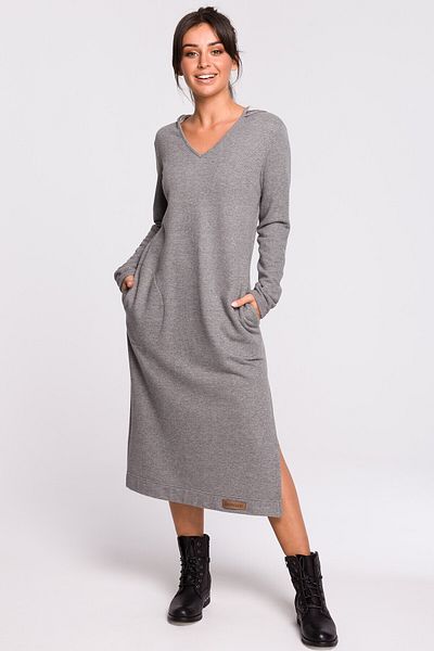 BEWEAR Rochie maxi cu gluga