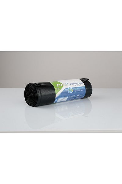Ethex Industrial Jumbo Size Garbage Bag (10 Pieces 700Gr 80 X 110cm 90Lt Black 5 Rolls)
