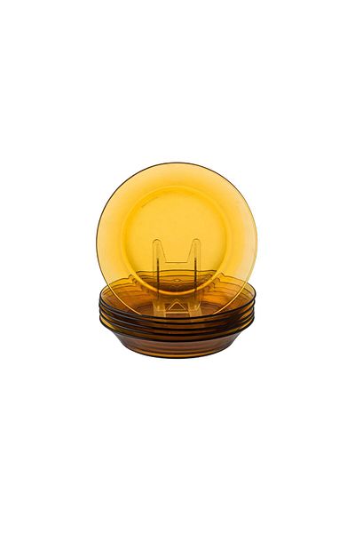 Duralex A set of honey glass eating plates, 6 pieces