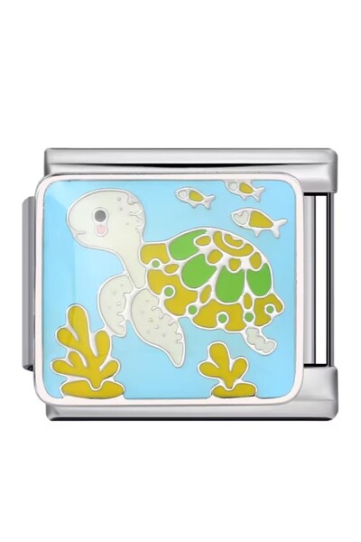 SiestaAccessories Italian Bracelet Charm - Animal Themed Water Turtle