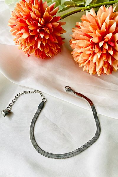 Tupek Store Silver Tarnish Stainless Steel Italian Chain Bracelet