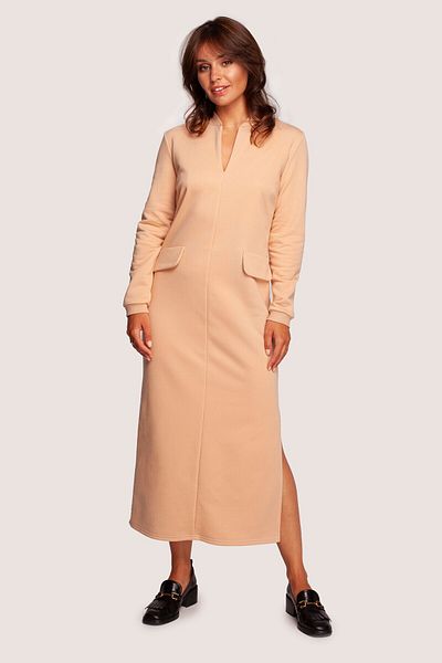 BEWEAR Rochie maxi cu decolteu in V si buzunare