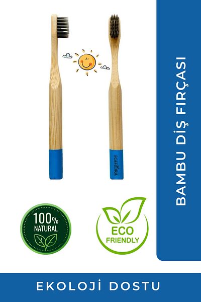 Egeflora Bamboo Toothbrush Kids Blue