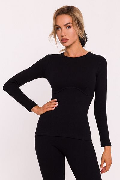 Made of Emotion Bluză cu nervuri cu cusături în stil corset