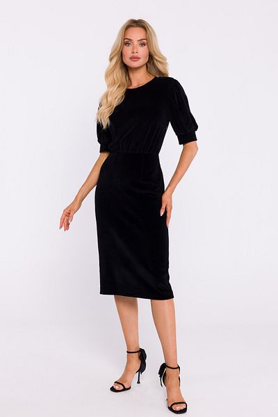 Made of Emotion Velour dress with short sleeves