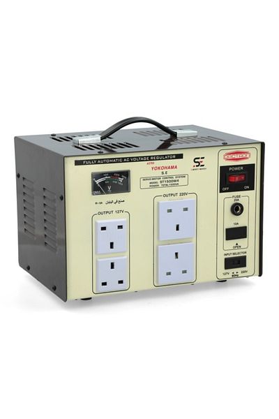 Yokohama 1500W 3 Pin British Plug Portable AC Automatic Voltage Regulator