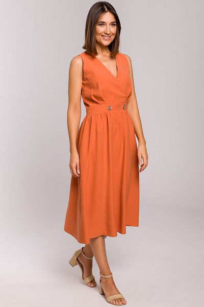 Stylove Sleeveless dress with a flared bottom