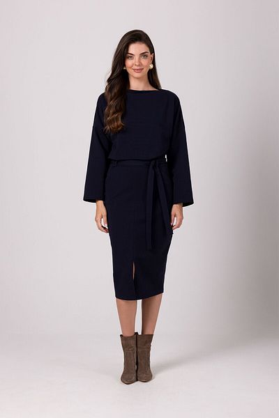 BEWEAR Kemerli midi kalem elbise