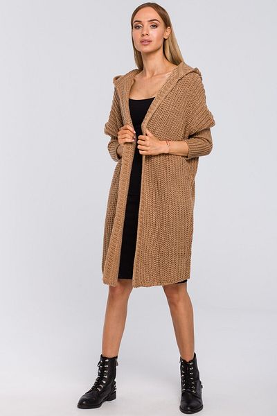 Made of Emotion Oversized cardigan s kapucí