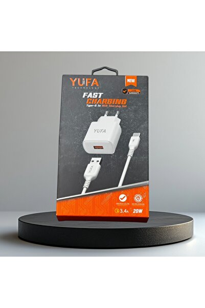 ÇÖZÜM İLETİŞİM YUFA teknoloji 3.4 TYPE-C USB HIZLI ŞARJ KABLO VE ADAPTÖR SETİ
