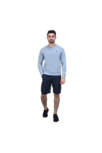 Giordano Men’s Cotton Polyester French Terry Crew Neck Sweatshirt
