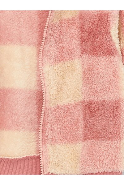 LC Waikiki LCW baby Hooded Plush Long Sleeve Baby Girl Cardigan and Leggings 2 Pieces Set