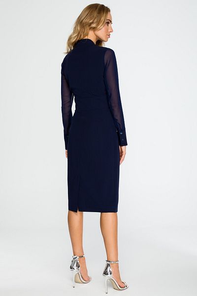 Stylove Pencil dress with chiffon sleeves.