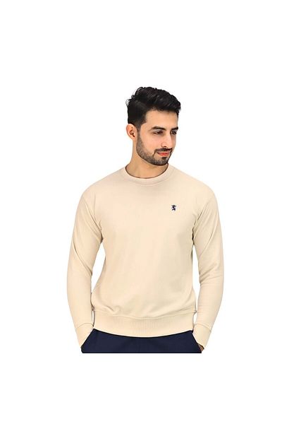 Giordano سويت شيرت رجالي من القطن والبوليستر الفرنسي برقبة دائرية