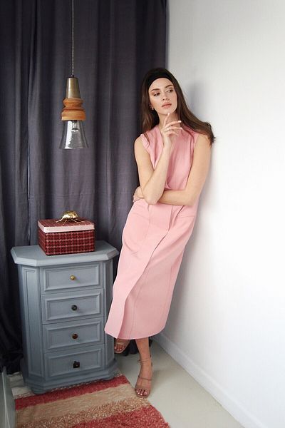 BEWEAR Rochie midi simplă fără mâneci