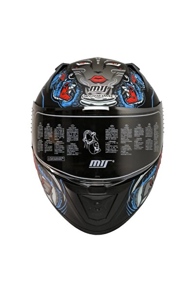 MTS M-801 MYTY BLUE GÜNEŞ VİZÖRLÜ KASK (SİYAH CAMLI)