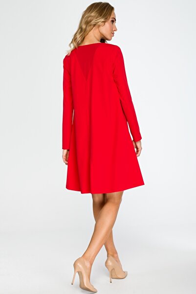 Stylove A-line mini dress with long sleeves
