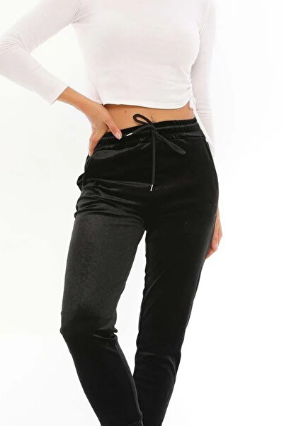 Trade Bazaar Дамски спортен панталон Jogger Leg от кадифе