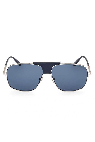 Tom Ford Tomford Men's Sunglasses Tex Tf1096 16V 62-13, Rectangular Silver Color Metal Frame