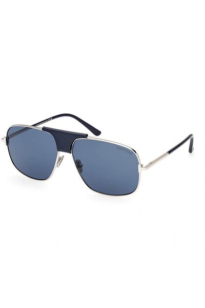 Tom Ford Tomford Men's Sunglasses Tex Tf1096 16V 62-13, Rectangular Silver Color Metal Frame