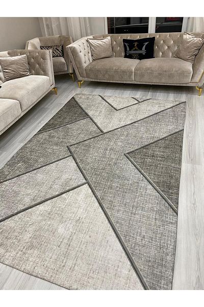 LİMAY Elastic Carpet Cover - Washable - Sponge Free - Practical - Velvet Fabric - Decorative Cover Models