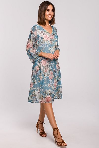 Stylove Rochie din șifon cu talie coborâtă