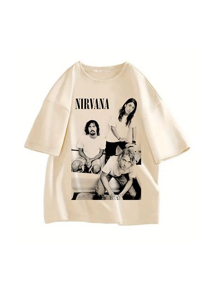 Touz Moda Μπλουζάκι υπερμεγέθης Unisex με στάμπα Rock Series Nirvana