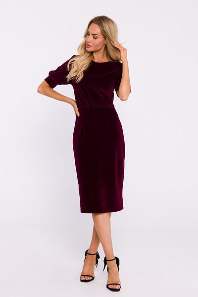 Made of Emotion Velour dress with short sleeves