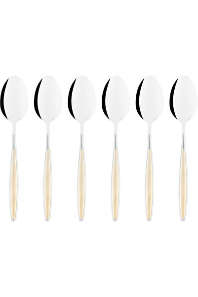 Alsaif Gallery Al Saif Gallery Steel Tea Spoons Set, 6 Pieces - Silver