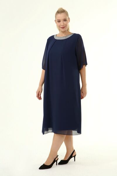 modayız Широке шифонове плаття 17E-1863