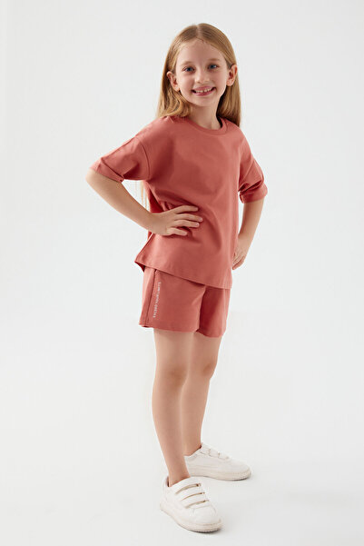 Rolypoly Future Begins with Us Brown Girls Shorts Set