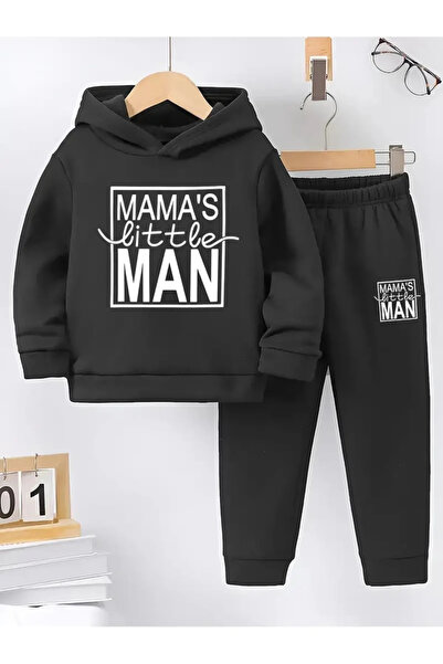 Karatopak طقم بدلة رياضية شتوية للأطفال مطبوعة بغطاء للرأس من Mama's Little Man