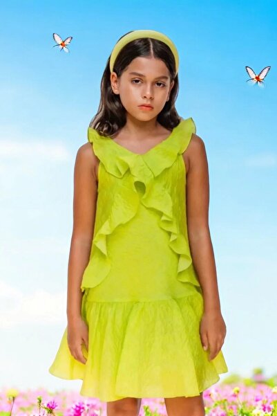 SheShe Girl's Dress - Dsl0105 Neon Green