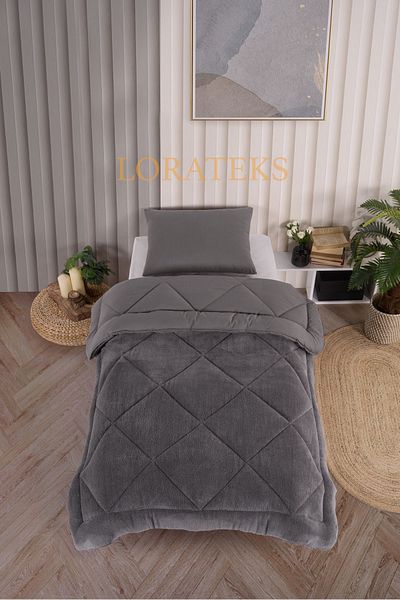 Lorateks Elisa Wellsoft Single Luxury Quilt Set - Sleeping Set with Double Sided Pillow and Case