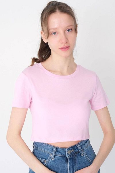 Addax Tricou de bază cu mânecă scurtă cu decolteu rotund P1097-s4