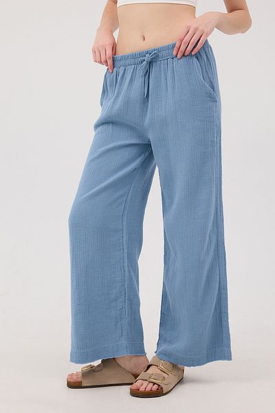 Addax PN13473-J8 Model Pantaloni lați cu talie elastică